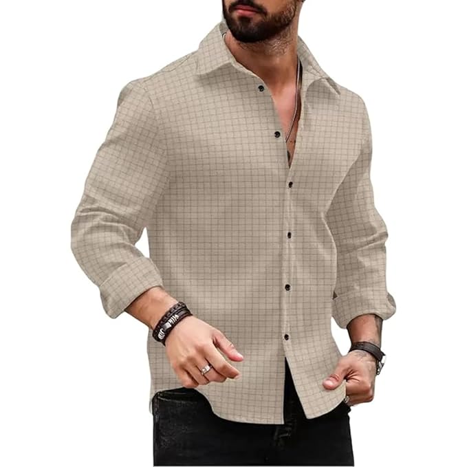Men's Regular Fit Button Down Dress Shirts