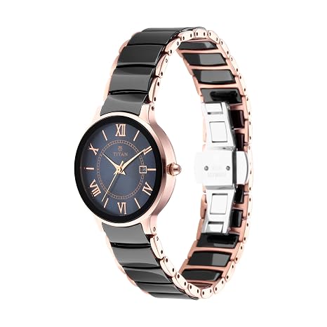 Titan Ceramic Analog Black Dial Women's Watch